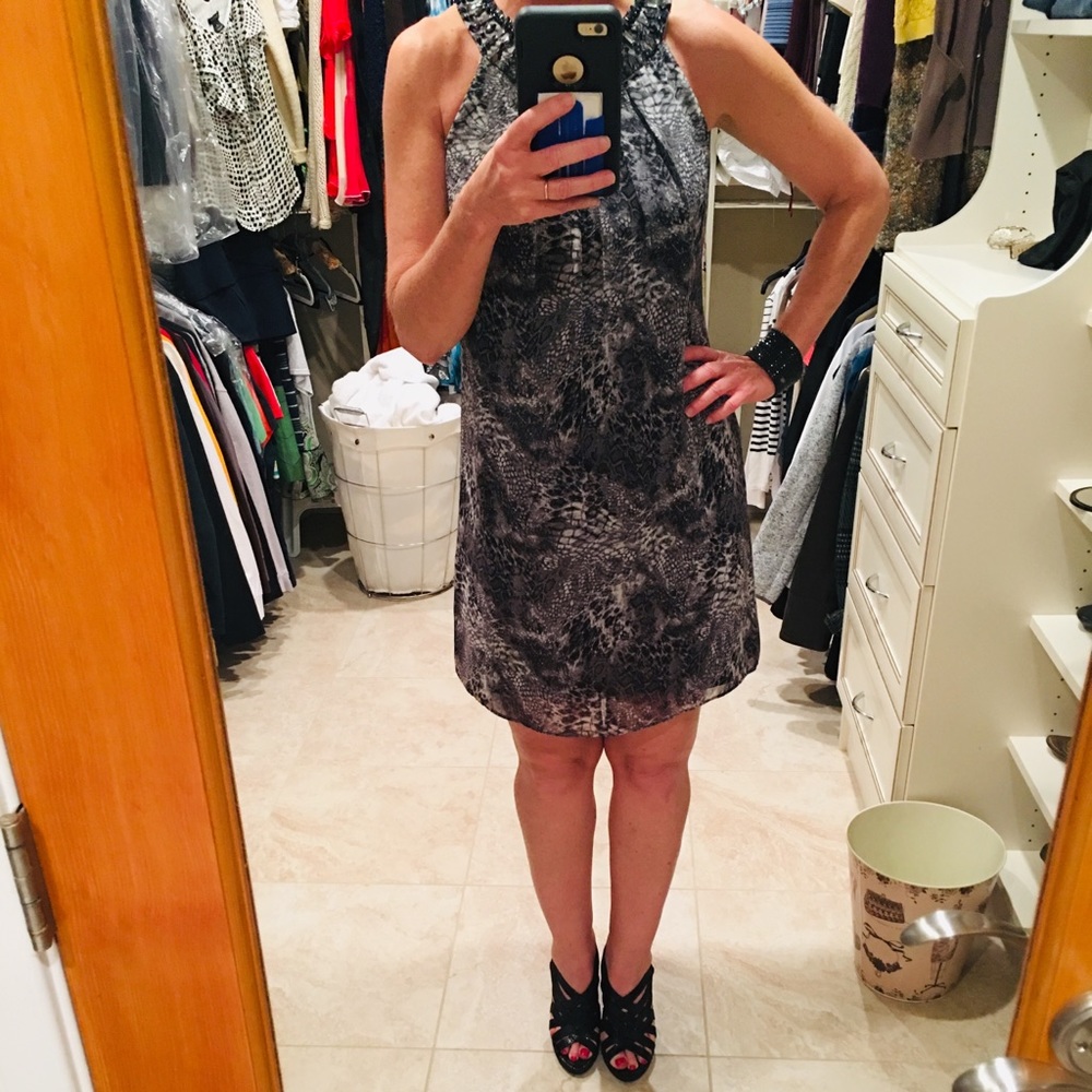 White House Black Market Animal Print Dress